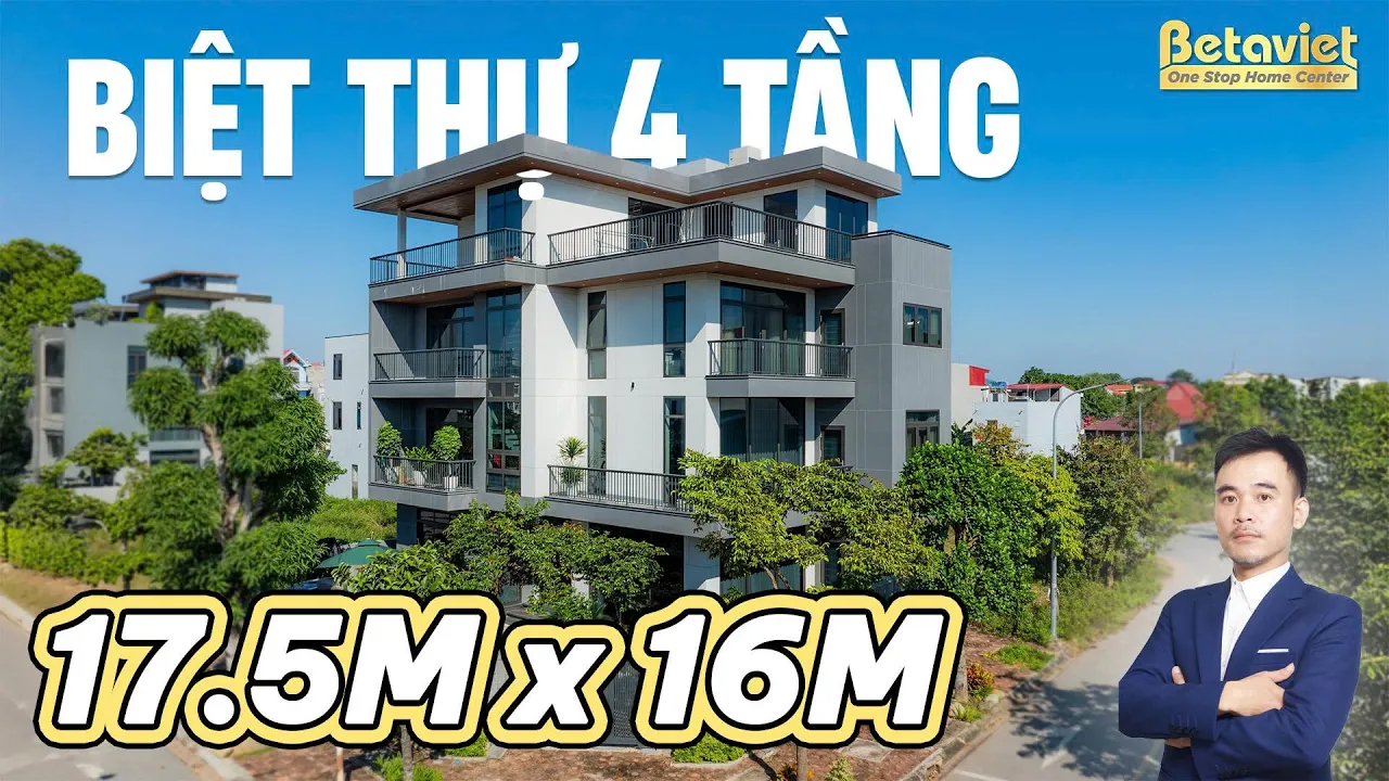 Không Gian Sống Tinh Giản Trong Mẫu Biệt Thự 17,5m x 16m Hiện Đại