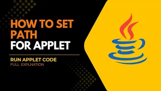 How to Set PATH for Applet Viewer in Java Fix appletviewer Not Recognized Error