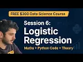 Logistic Regression in Python Maths Sigmoid Classification Model Evaluation Session 6