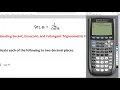 Evaluating Secant Cosecant and Cotangent Trigonometric Functions