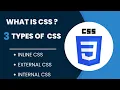What is CSS Types of CSS Internal External Inline CSS Full Explanation Tutorial