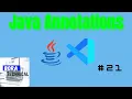 Java Annotation e g Override Deprecated etc