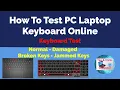 How to check the keyboard of a PC laptop - Quick keyboard test
