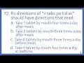 PTCB PTCE Practice Test Question 72 - Sig Codes Interpretation Pharmacy Technician CPhT Test Prep