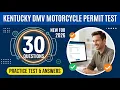 2026 KENTUCKY DMV MOTORCYCLE PERMIT TEST PREPARATION AND 30 SAMPLE QUESTIONS