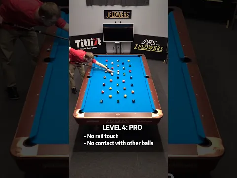 "Brainwash" pool drill. 4 Levels #billiards #8ballpool #jflowers #tips