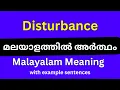 Disturbance meaning in
