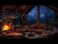 Lagu Mountain Cabin Thunderstorm - Cozy Fireplace Ambience
