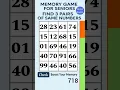 Brain Exercise for Seniors and Adults - Easy Daily Focus Activity Match the Numbers