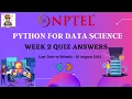 NPTEL Python For Data Science Week 1 Quiz Answers 2021 NPTEL Courses Quiz Answers