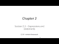 C programming - Expressions and Statements