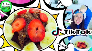  chocolate oats in a pan in 2 minutes sugar free gluten free healthy tiktok recipe