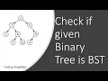 Binary Tree - 71 Check if given Binary Tree is BST