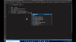 Scroll Bar in Tkinter Python end to end course