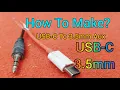 how to make type-c to 3 5mm jack converter connection