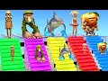 Download Lagu Long Slide Game With Cow Elephant Gorilla Hippopotamus Tiger 3d Animal Game Funny 3d Animals