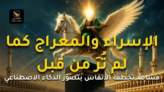رحلة الإسراء والمعراج كما لم ترها من قبل مشاهد مدهشة بتخيل الذكاء الاصطناعي 