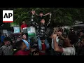Download Lagu Palestinians in Gaza celebrate as skies over Israel flooded with missiles from Iran