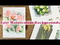 Easy Watercolor Backgrounds for Flower Paintings Step By Step Tutorial