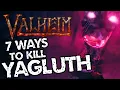 Valheim 7 Ways to Kill Yagluth - Melee Wet Debuff Bow Arrows Wolves Bonfires and Glitches