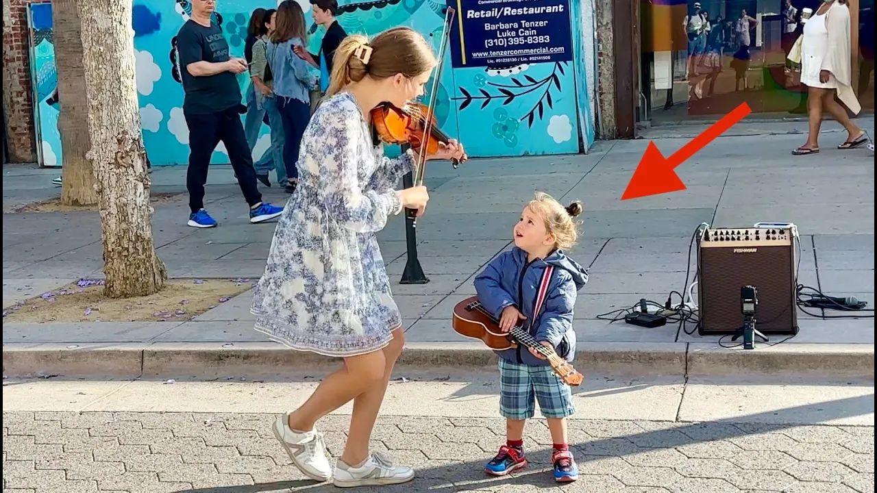 Kid 2' Years Old Joins Me | Ob-La-Di, Ob-La-Da - The Beatles | Karolina Protsenko - Violin Cover