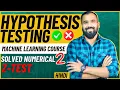 Hypothesis Testing Solved Numerical 2 l Z test l Explained in Hindi l Machine Learning Course