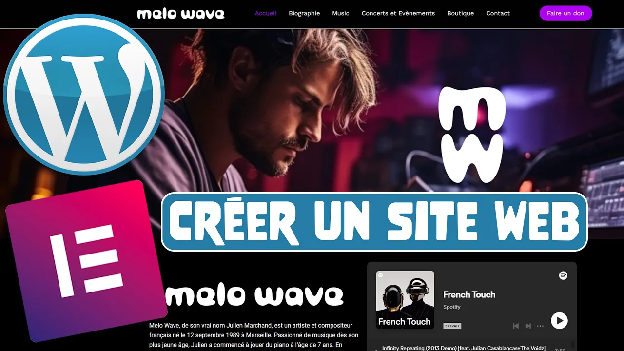 Tutoriels Comment créer un Site Web professionnel avec WordPress et Elementor pour vendre sa musique