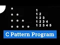 C Program to Print Right Angle Triangle Star and Number Pattern