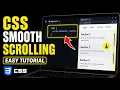How to enable smooth scrolling with CSS only - Easy Tutorial
