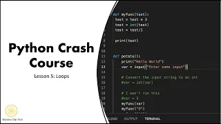 Loops Python Crash Course Lesson 5
