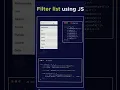 Search Filter in Javascript