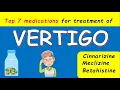 Top 7 medications for Vertigo - Meclizine Cinnarizine Betahistine