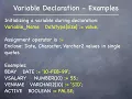 PL SQL Declaration Section