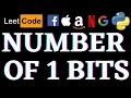 Number Of 1 Bits Leetcode Python Solution Python