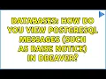 Databases How do you view PostgreSQL messages such as RAISE NOTICE in DBeaver