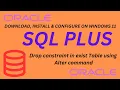 Oracle SQL ALTER COMMAND Drop Existing Constraint in Existing Table SQL Plus