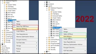 SQL Server 2022 Change Select Top 1000 Edit Top 200 Rows Step by Step Tutorial for Beginners