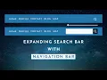 Expanding Search box with Navigation Bar Using HTML CSS and Jquery