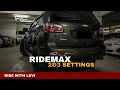 Ridemax 2 3 Settings