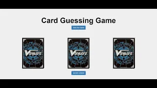 Simple Card Guessing Game in JavaScript