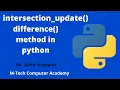 Python Tutorials for beginners - intersection