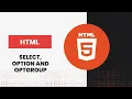 select option and optgroup in html