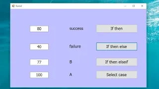 If and select case statements in Visual Basic net