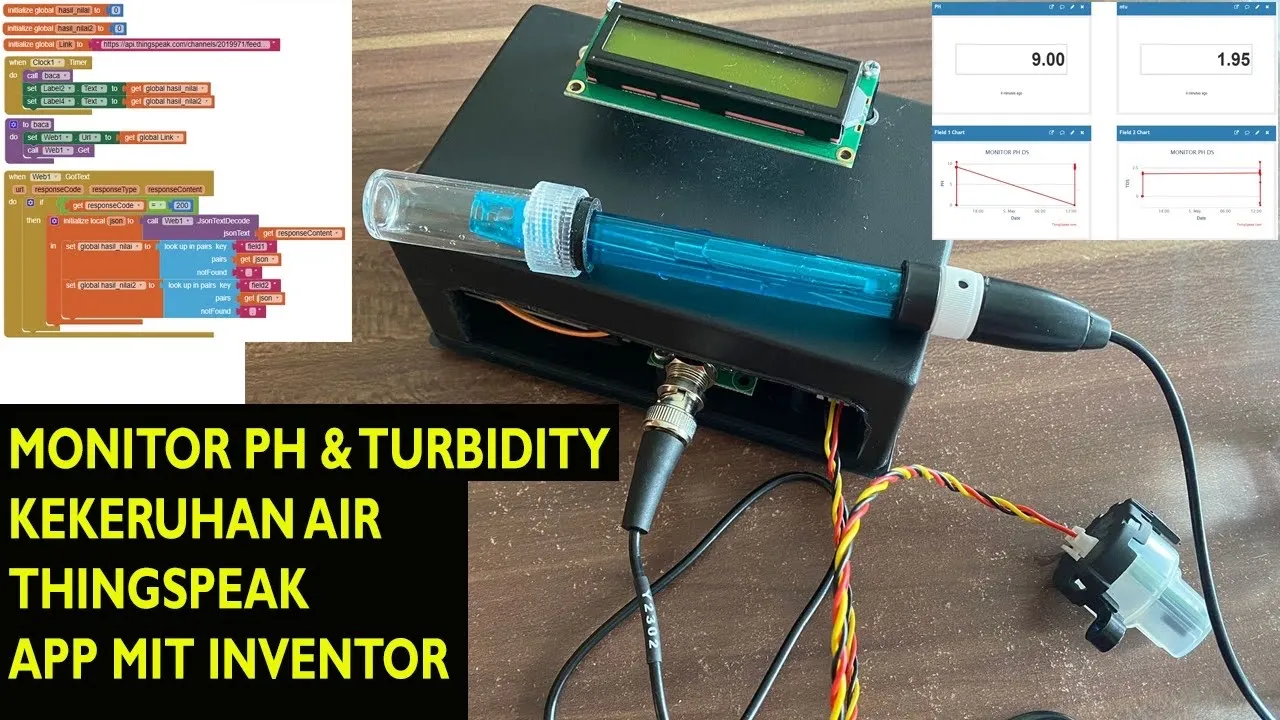 Monitor PH dan Turbidity (kekeruhan air) Server Thingspeak