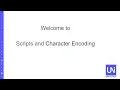Scripts and Character Encoding Virtual Open House