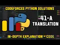 41A Translation Codeforces Python Solutions Explanation Walkthrough