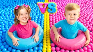Desafío de la piscina rosa vs. azul