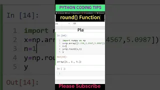 PYTHON ROUND OFF AN ARRAY PYTHON NUMPY
