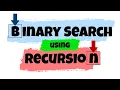 Binary Search Using Recursion JavaScript