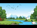 Beautiful nature background cartoon with no copyright music Cartoon bg Non Copyright